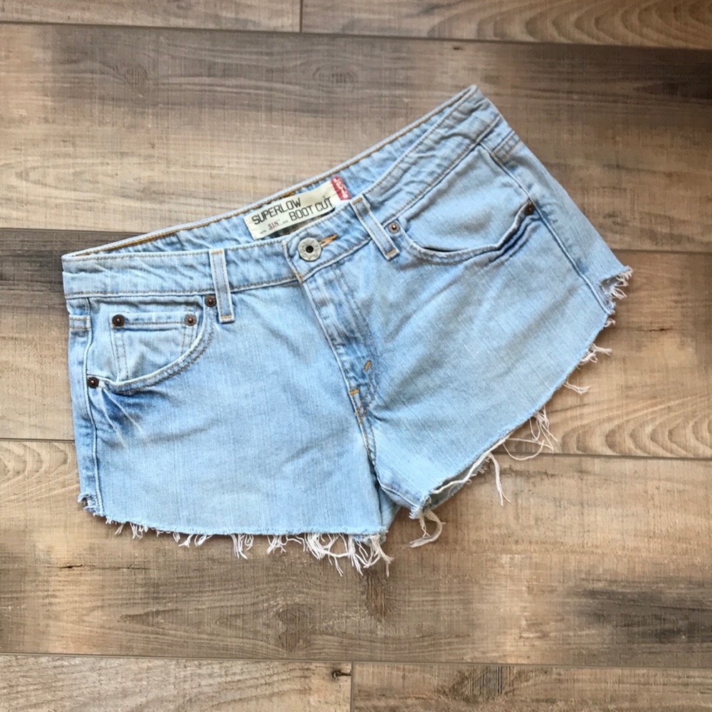 Levi’s 518 Superlow Boot Cut Cutoff Shorts
